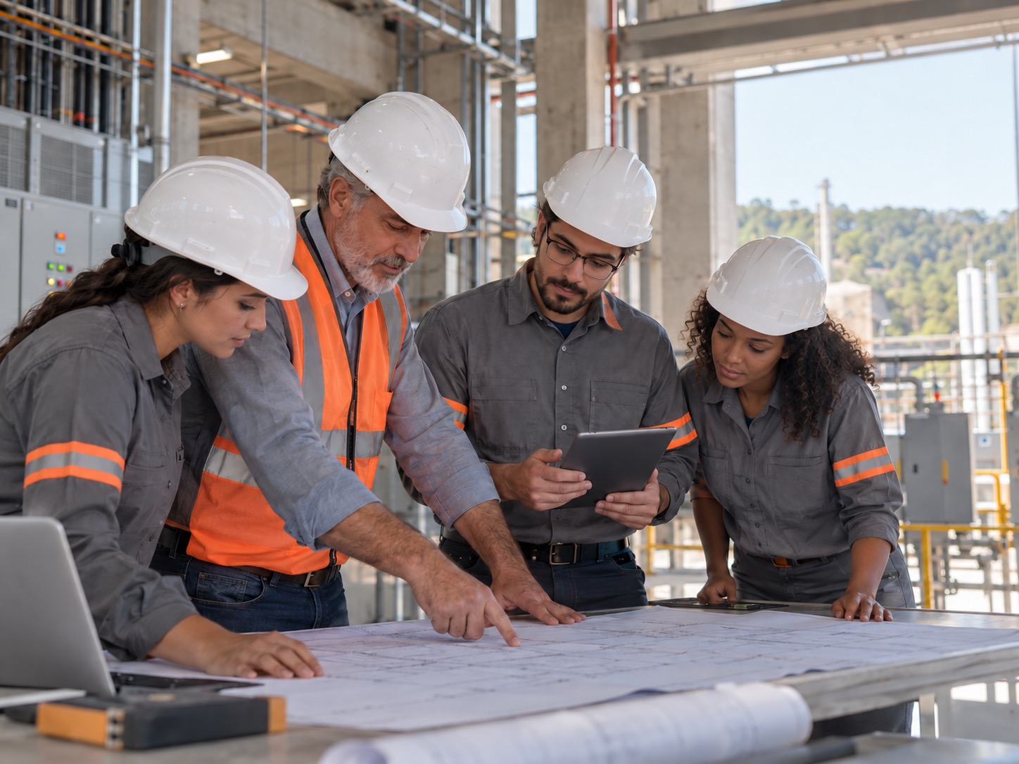 Equipe técnica da Contini Engenharia em operação.